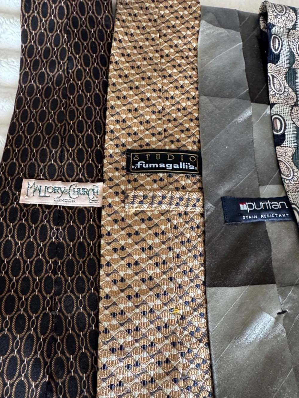 Men's Tie Bundle in Red, Black, Brown, Tan, Gray